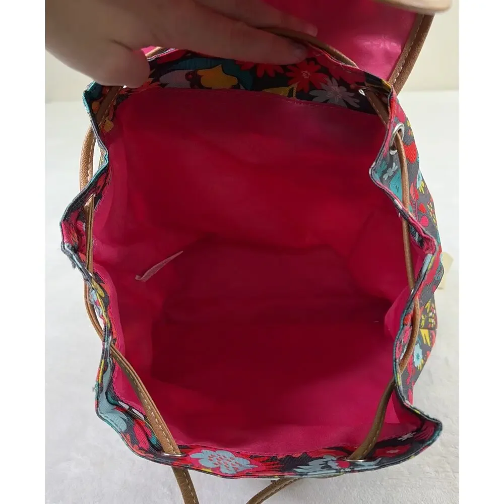 Lily Bloom Backpack Playful Garden Cats Eco-friendly Grey/Multi-Color Charity - Picture 10 of 15